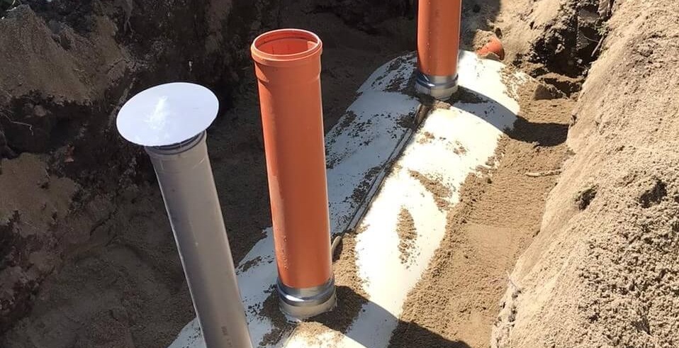 Fosa septica noua instalata pe pat de nisip